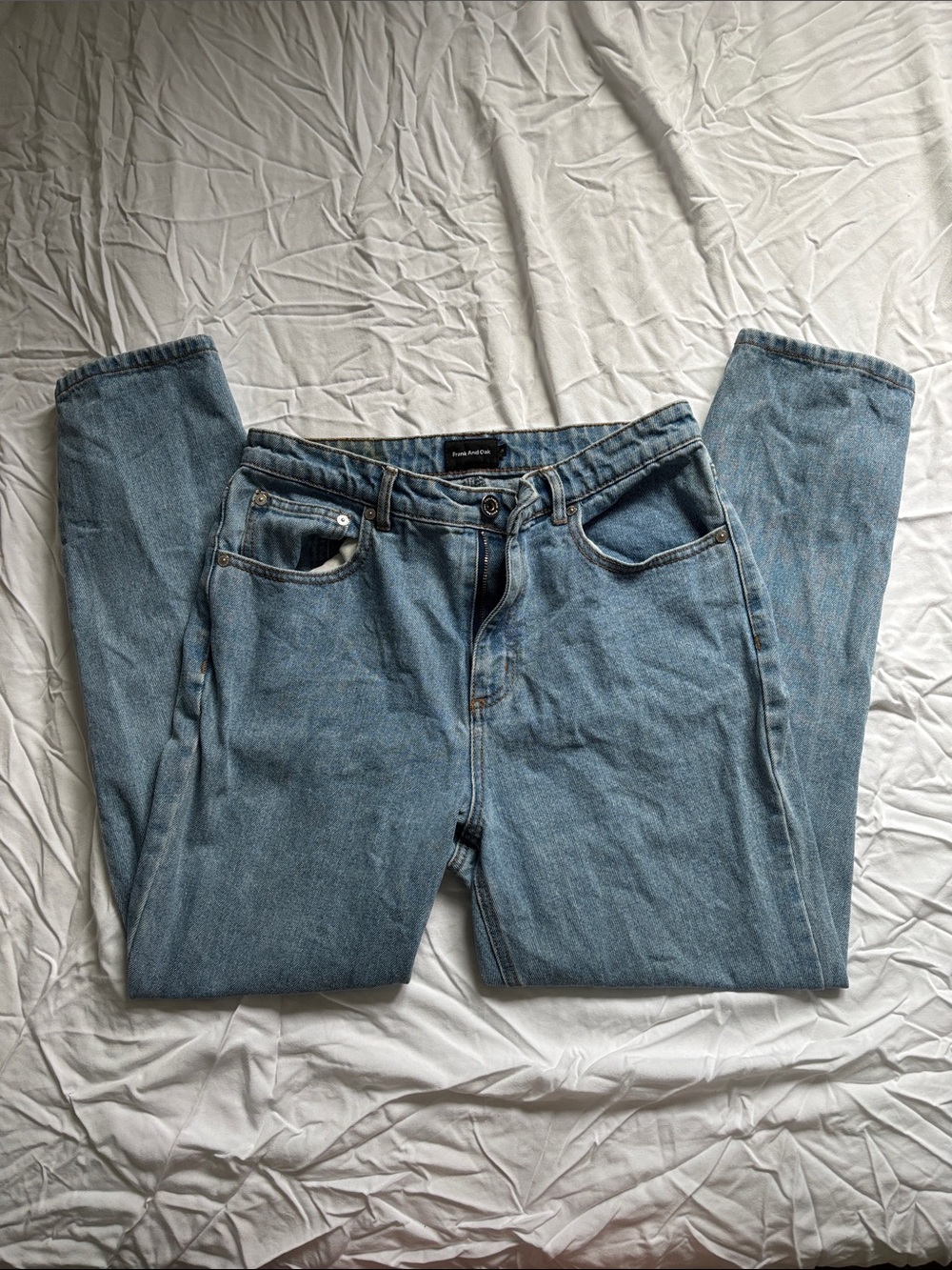 Frank & Oak Light Blue Straight Leg Jeans
